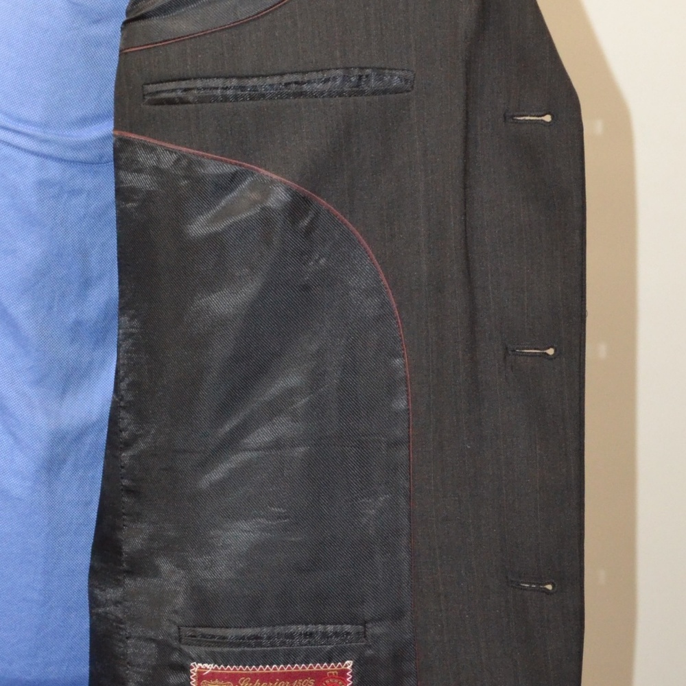 Caravelli 40R Sport Coat Blazer Suit Jacket Dark G - Picture 5 of 8